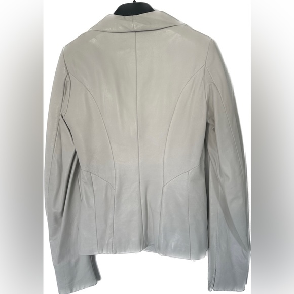 Danier double breasted white leather jacket - Picture 4 of 7